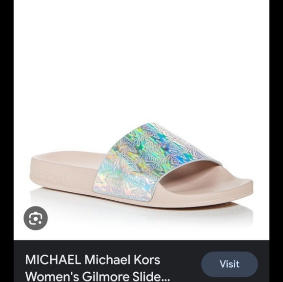 MK iridescent Gilmore Slides - Picture 1 of 4